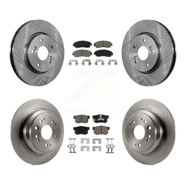 Front Rear Disc Brake Rotors And Ceramic Pads Kit For Honda Accord Crosstour