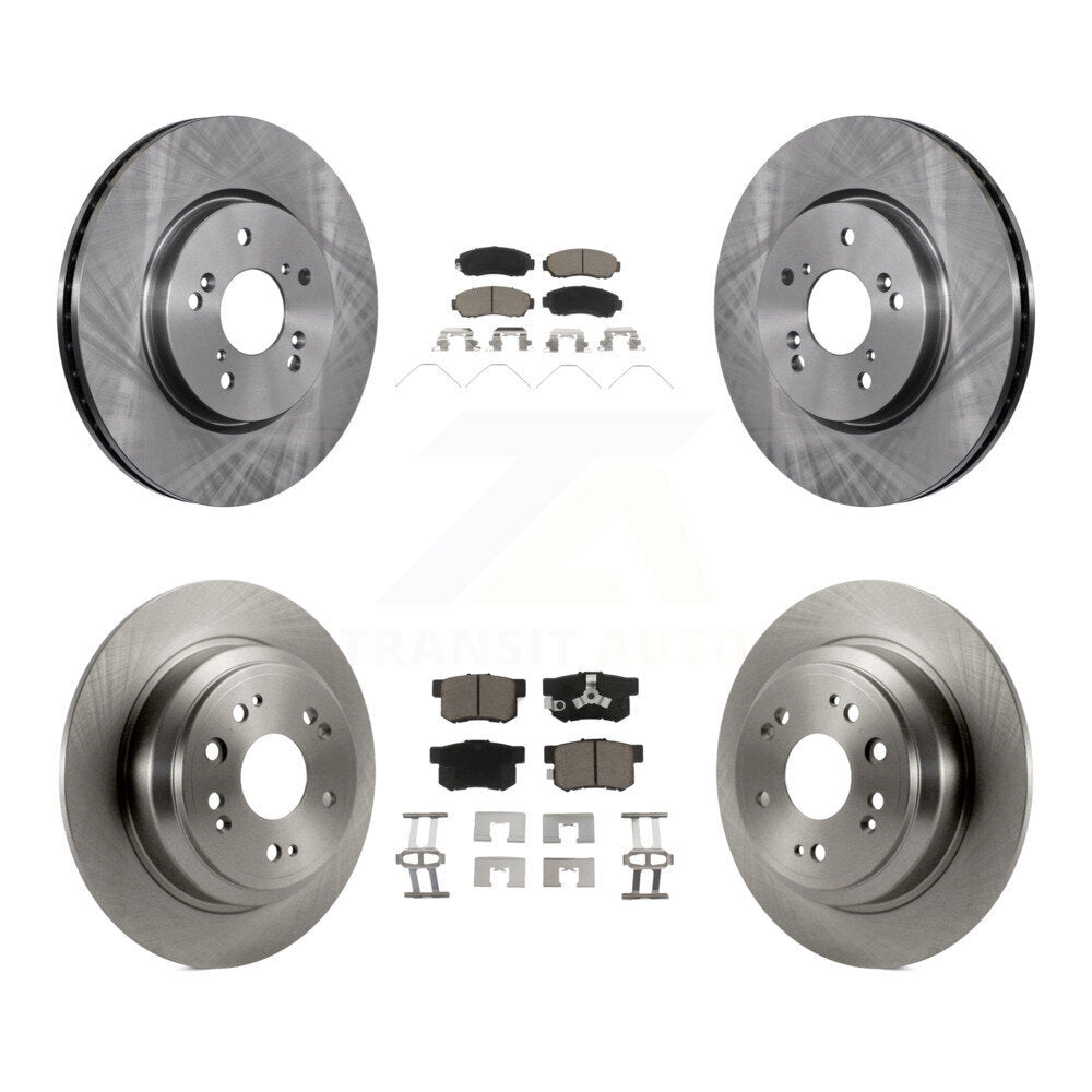 Front Rear Disc Brake Rotors And Ceramic Pads Kit For Honda Crosstour Accord
