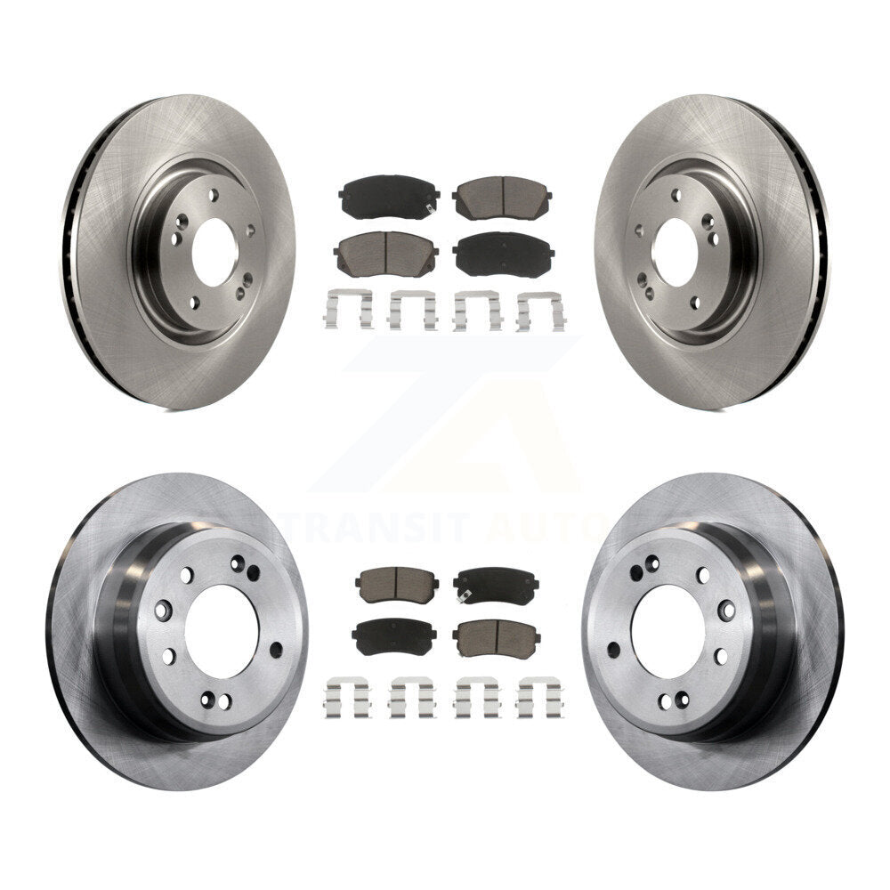 Front Rear Disc Brake Rotors And Ceramic Pads Kit For Hyundai Tucson