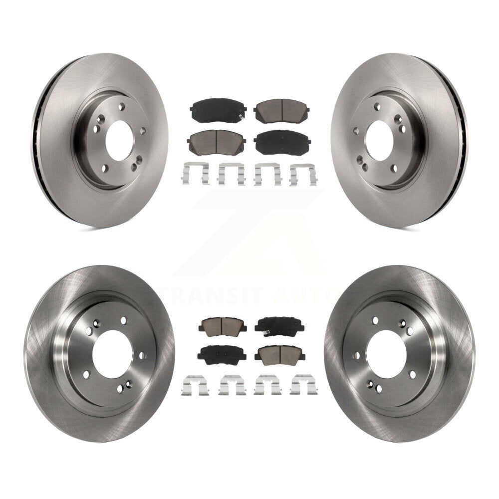 Front Rear Disc Brake Rotors And Ceramic Pads Kit For Kia Soul EV