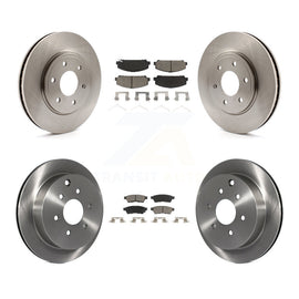 Front Rear Disc Brake Rotors And Ceramic Pads Kit For Suzuki Equator