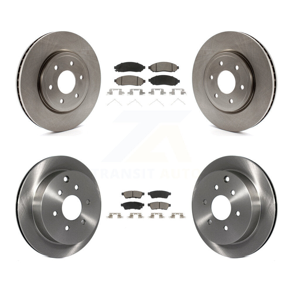 Front Rear Brake Rotor Ceramic Pad Kit For Nissan Frontier Xterra Suzuki Equator