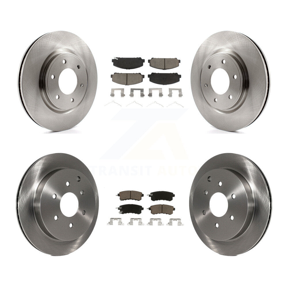 Front Rear Disc Brake Rotor Ceramic Pad Kit For INFINITI Nissan Armada QX80 QX56
