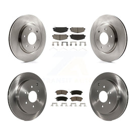 Front Rear Disc Brake Rotor Ceramic Pad Kit For INFINITI Nissan Armada QX80 QX56