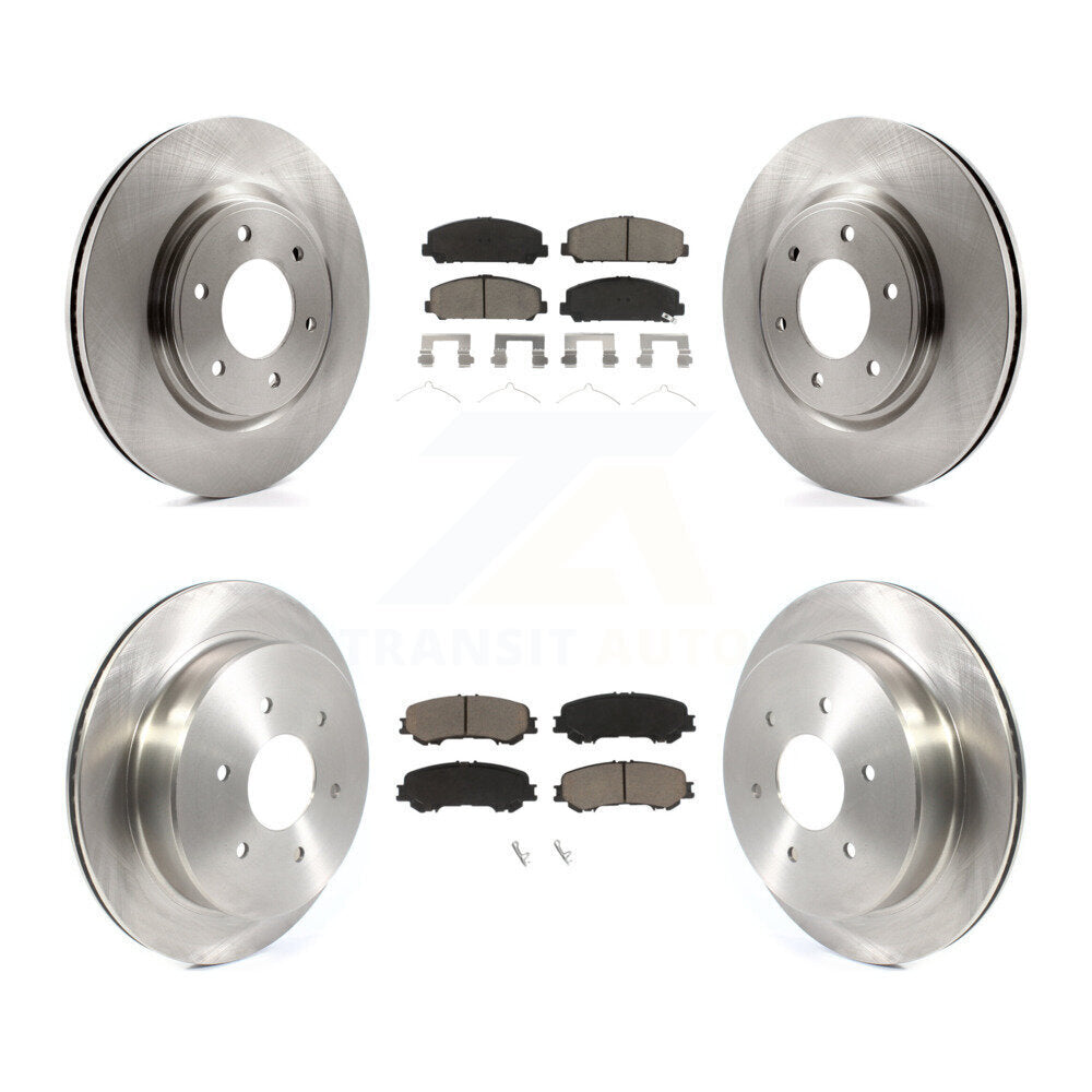 [Front+Rear] 2017-2023 Nissan TITAN Premium OE Brake Rotors & Ceramic Pads Kit For Max Braking