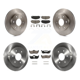 Front Rear Disc Brake Rotors And Ceramic Pads Kit For INFINITI QX56