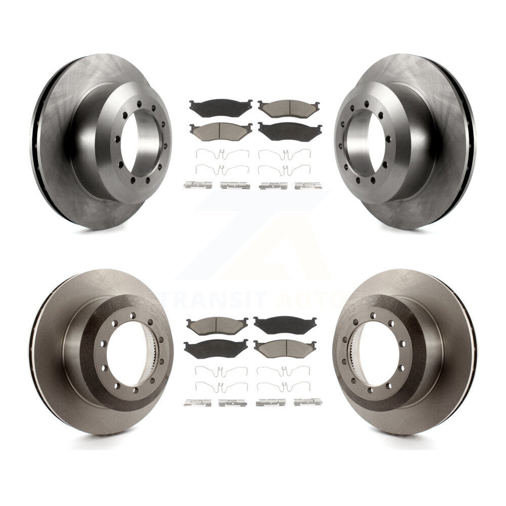 Front Rear Brake Rotors Ceramic Pad Kit For Ford F59 F-53 Motorhome Chassis F-59