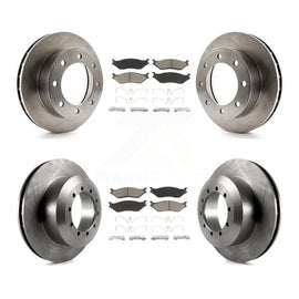 [Front+Rear] 1999 Ford F-450 Super Duty F-550 Premium OE Brake Rotors & Ceramic Pads Kit For Max Braking