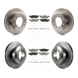 Front Rear Brake Rotor And Ceramic Pad Kit For Ford E-550 Super Duty F-450 F-550