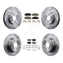 Front Rear Disc Brake Rotors And Ceramic Pads Kit For Acura TL