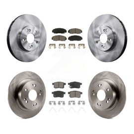 Front Rear Disc Brake Rotors And Ceramic Pads Kit For Honda Accord Acura TSX