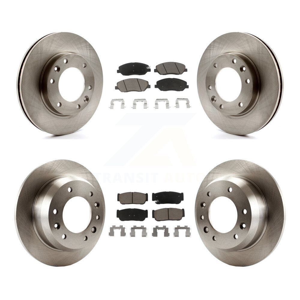 Front Rear Disc Brake Rotor And Ceramic Pad Kit For Kia Sedona Hyundai Entourage