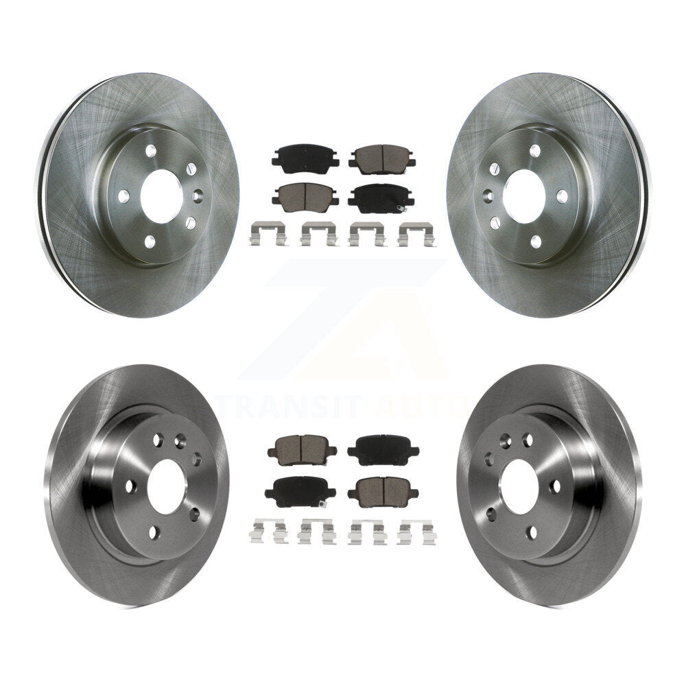 Front Rear Disc Brake Rotors And Ceramic Pads Kit For Chevrolet Cruze