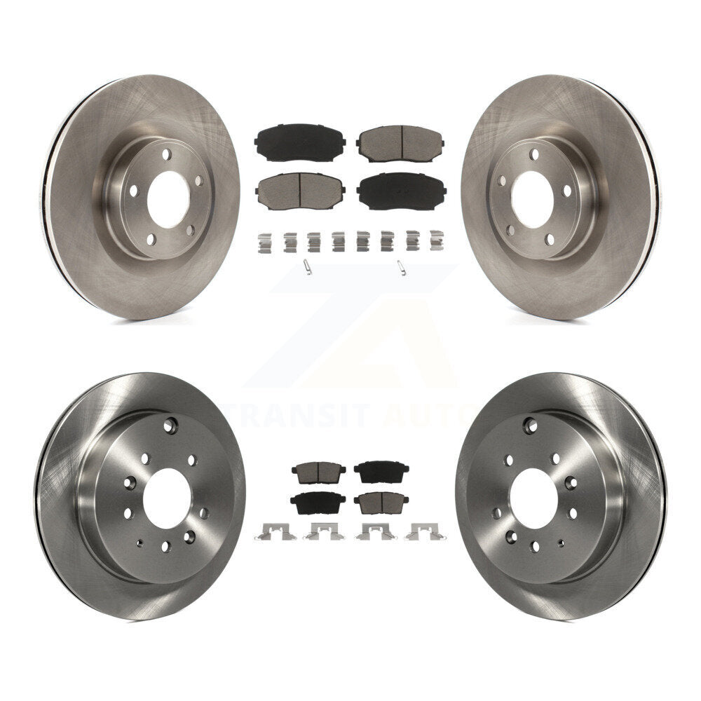 Front Rear Disc Brake Rotors And Ceramic Pads Kit For Ford Edge Lincoln MKX