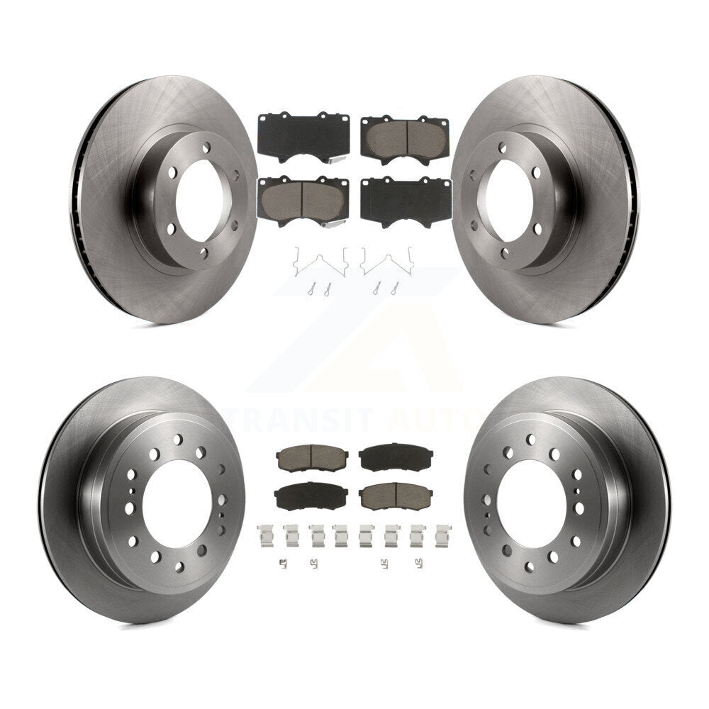 Front Rear Disc Brake Rotors And Ceramic Pads Kit For Toyota 4Runner Lexus GX470