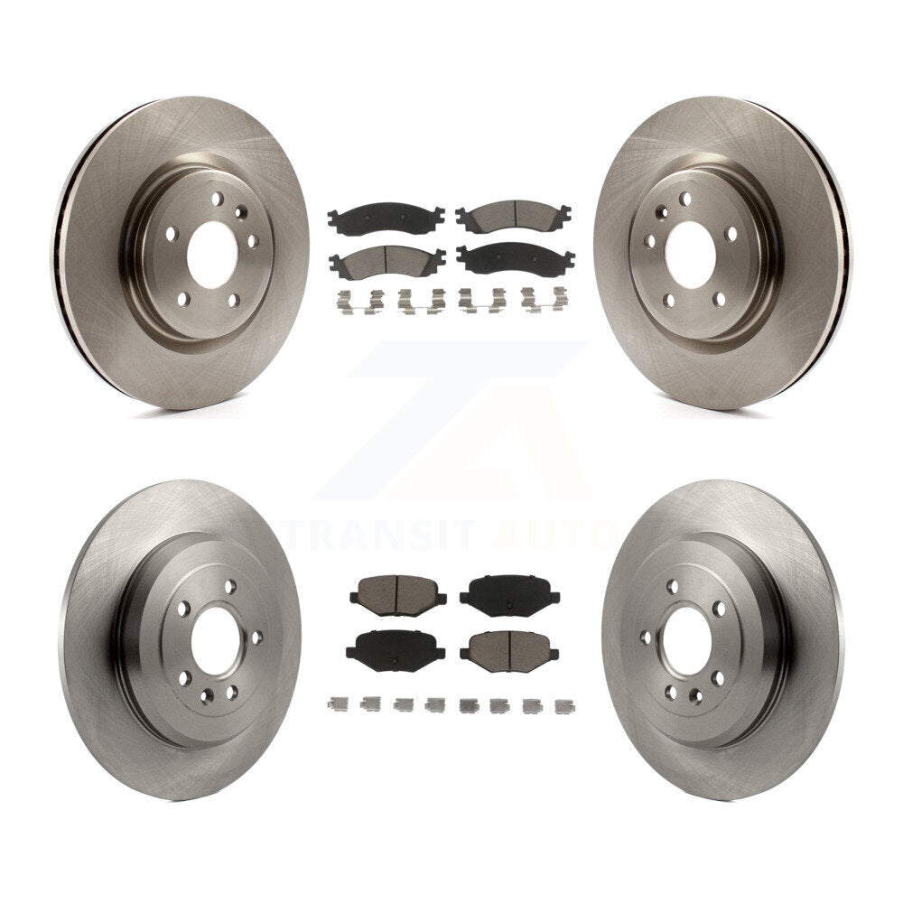 [Front+Rear] 2010-2012 Ford Taurus SHO Premium OE Brake Rotors & Ceramic Pads Kit For Max Braking