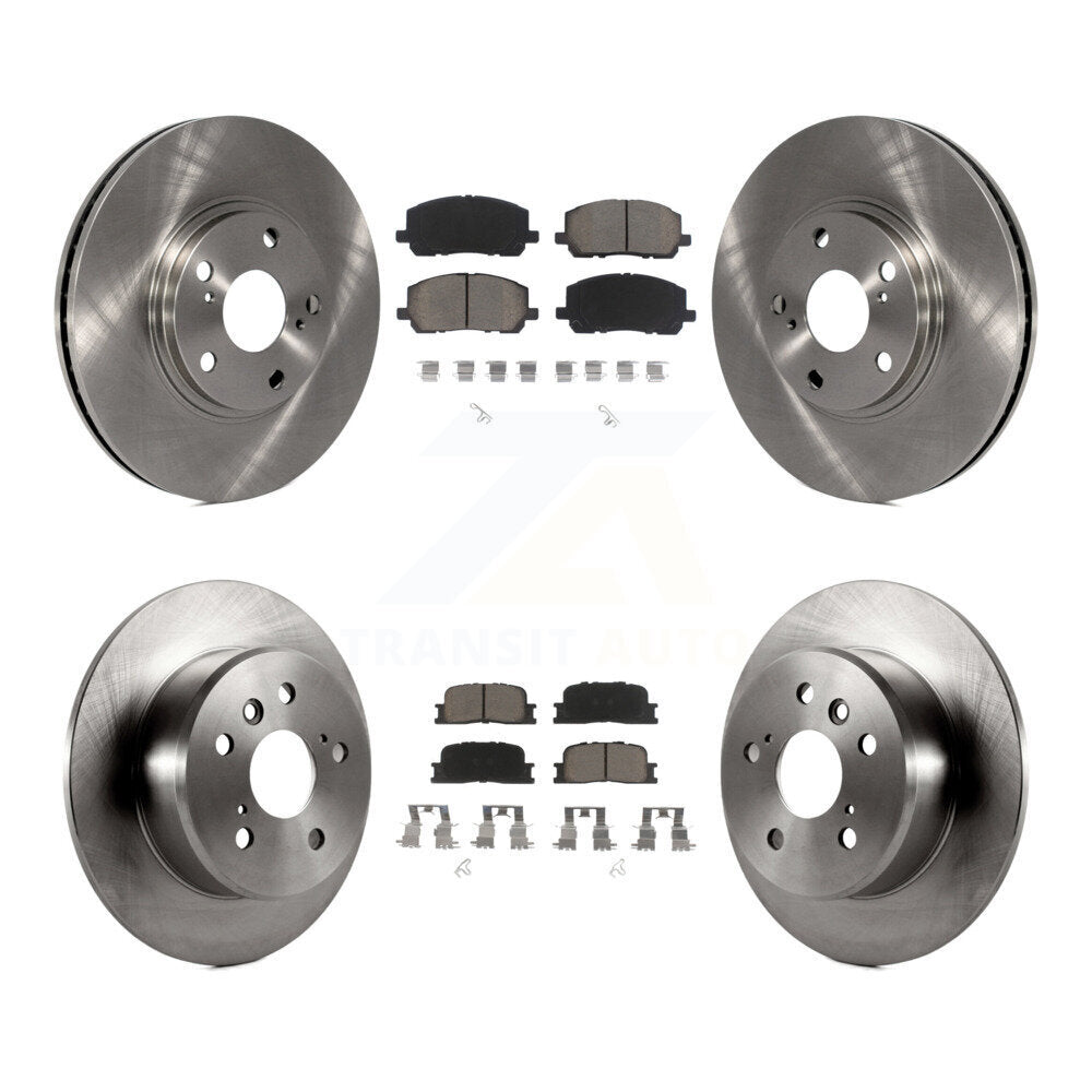 [Front+Rear] 2001-2003 Toyota Highlander FWD Premium OE Brake Rotors & Ceramic Pads Kit For Max Braking