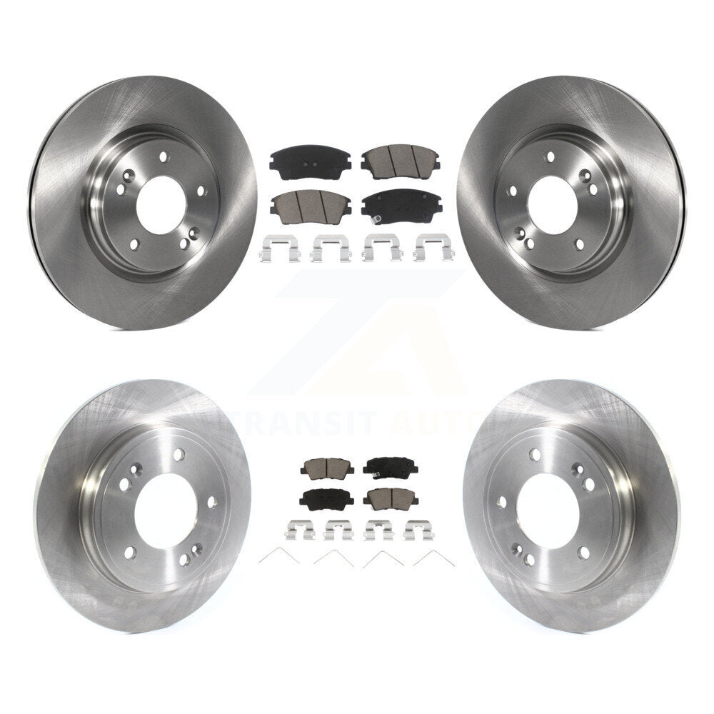 [Front+Rear] 2017-2020 Hyundai Elantra 1.6L Premium OE Brake Rotors & Ceramic Pads Kit For Max Braking