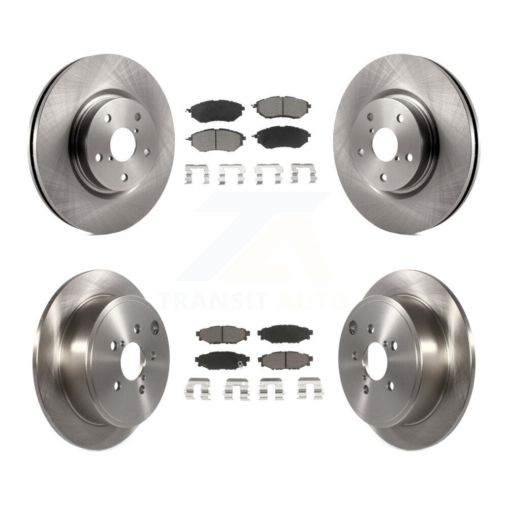 Front Rear Disc Brake Rotors And Ceramic Pads Kit For Subaru WRX
