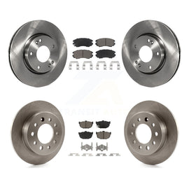 Front Rear Disc Brake Rotors And Ceramic Pads Kit For Hyundai Tiburon