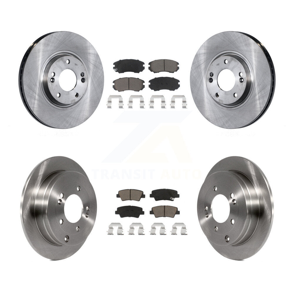 Front Rear Disc Brake Rotors And Ceramic Pads Kit For 2007-2009 Kia Amanti