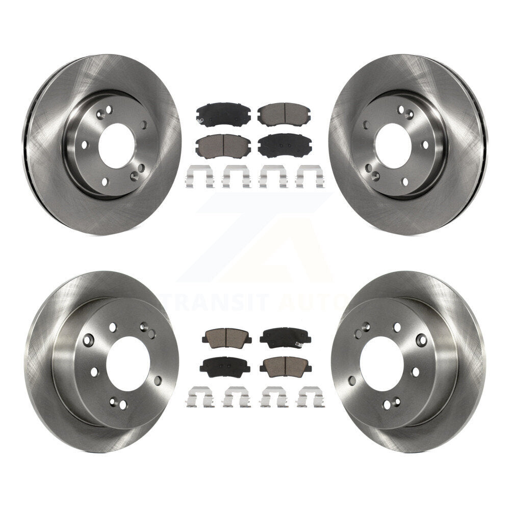 Front Rear Disc Brake Rotors And Ceramic Pads Kit For 2012-2013 Kia Soul