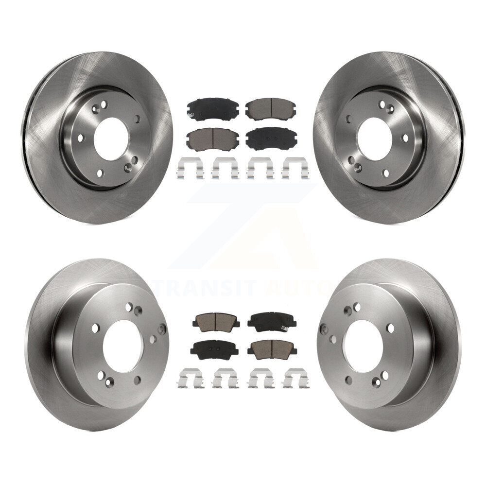 Front Rear Disc Brake Rotors And Ceramic Pads Kit For Hyundai Sonata 2.4L