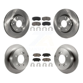 Front Rear Disc Brake Rotors And Ceramic Pads Kit For Hyundai Sonata 2.4L
