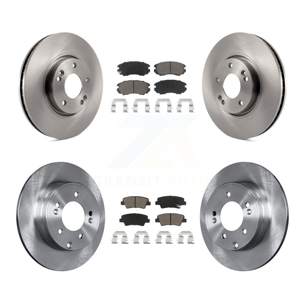Front Rear Disc Brake Rotors And Ceramic Pads Kit For Hyundai Sonata 3.3L