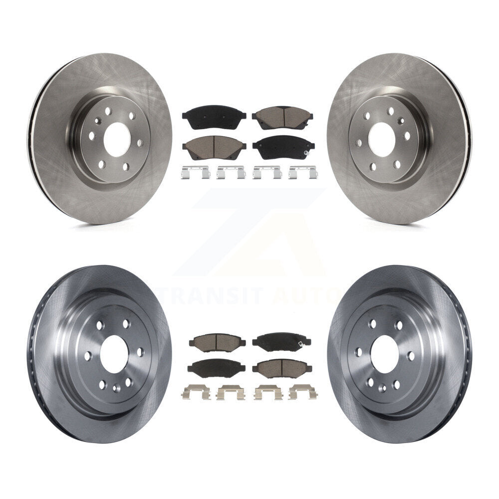 Front Rear Disc Brake Rotors And Ceramic Pads Kit For Cadillac SRX Saab 9-4X