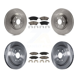 Front Rear Disc Brake Rotors And Ceramic Pads Kit For Cadillac SRX Saab 9-4X