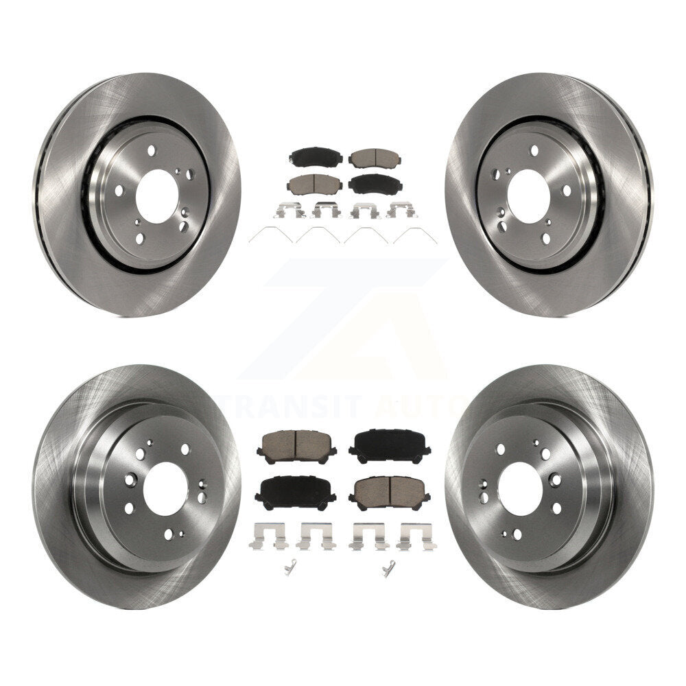 [Front+Rear] 2019-2022 Honda Passport Premium OE Brake Rotors & Ceramic Pads Kit For Max Braking