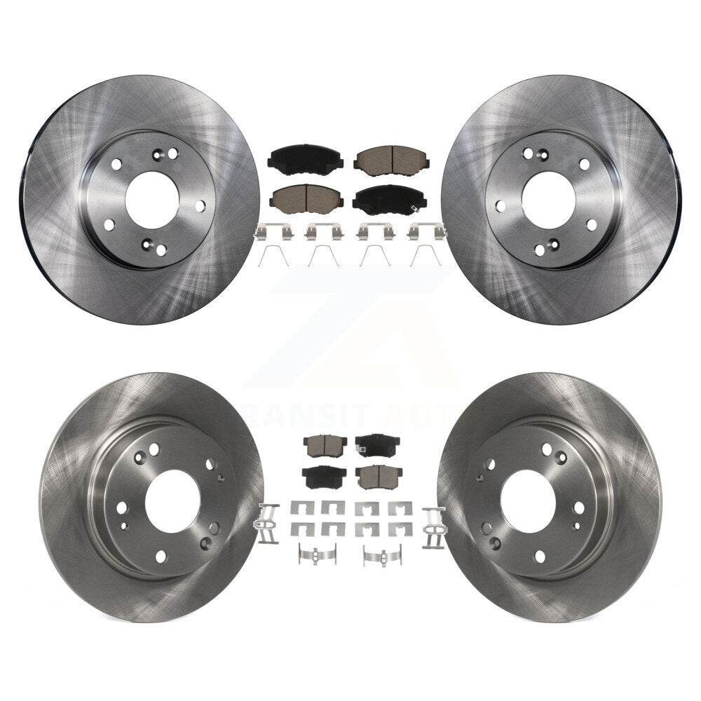 Front Rear Disc Brake Rotors And Ceramic Pads Kit For Honda Civic Acura ILX