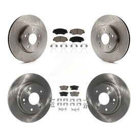 Front Rear Disc Brake Rotors And Ceramic Pads Kit For Honda Civic
