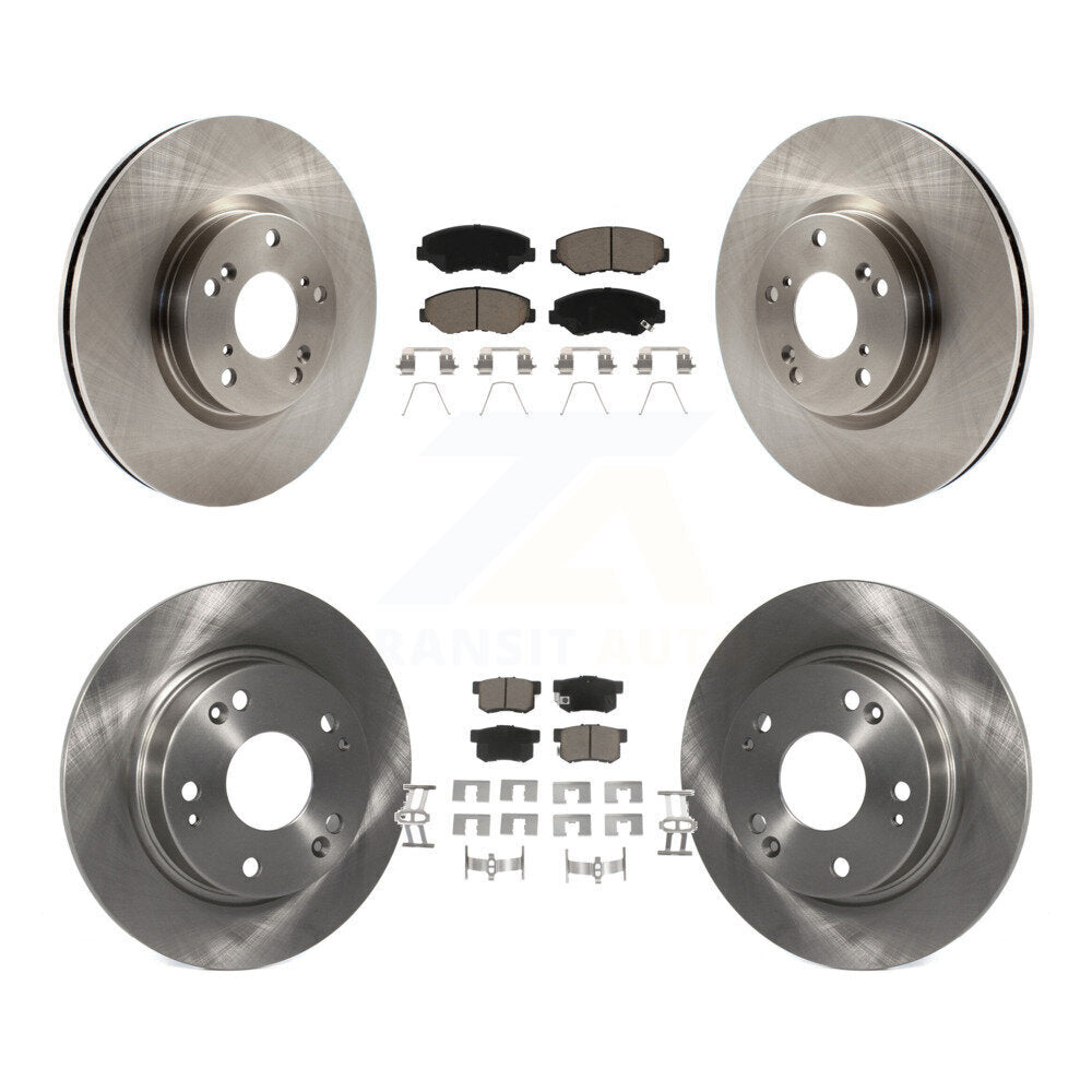 Front Rear Disc Brake Rotors And Ceramic Pads Kit For Honda Civic Acura ILX