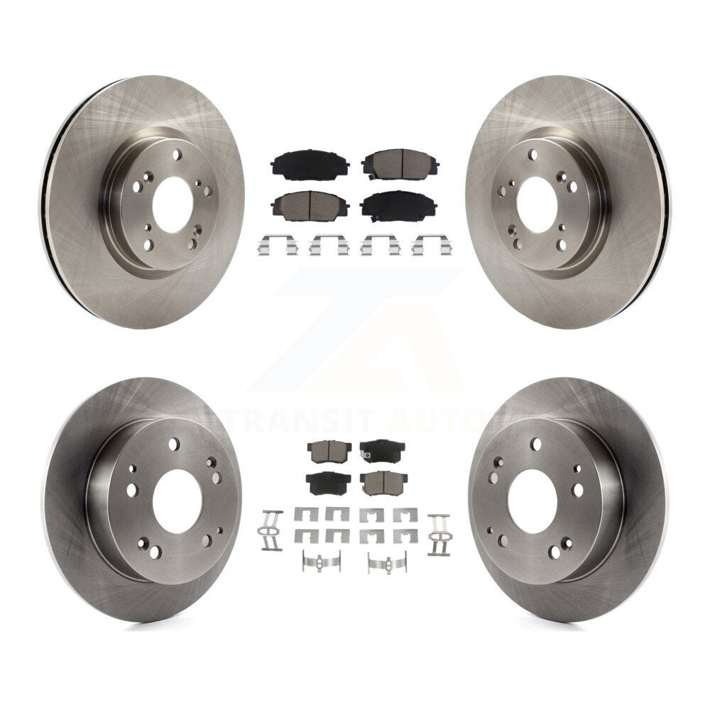 [Front+Rear] 2002-2006 Acura RSX Type-S Premium OE Brake Rotors & Ceramic Pads Kit For Max Braking