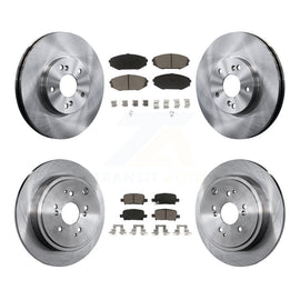 [Front+Rear] 2001-2002 Acura MDX Premium OE Brake Rotors & Ceramic Pads Kit For Max Braking