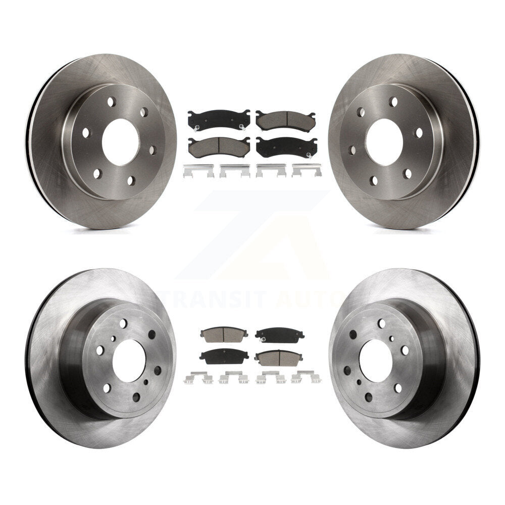 Front Rear Disc Brake Rotors And Ceramic Pads Kit For Chevrolet Silverado 1500