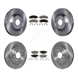 Front Rear Disc Brake Rotors And Ceramic Pads Kit For Cadillac SRX