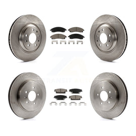 Front Rear Disc Brake Rotors And Ceramic Pad Kit For 2006-2007 Cadillac CTS Base