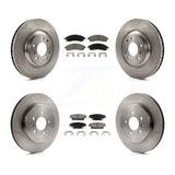Front Rear Disc Brake Rotors And Ceramic Pad Kit For 2006-2007 Cadillac CTS Base