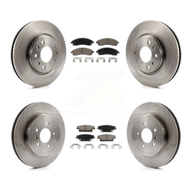 Front Rear Disc Brake Rotors And Ceramic Pad Kit For 2006-2007 Cadillac CTS Base