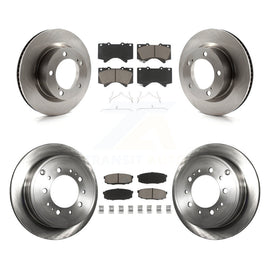 Front Rear Disc Brake Rotors Ceramic Pad Kit For Toyota Land Cruiser Lexus LX570