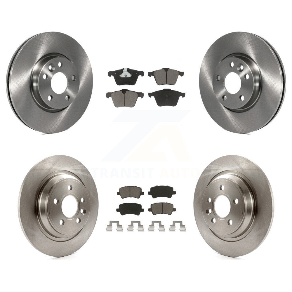 Front Rear Brake Rotor & Ceramic Pad Kit For Volvo V70 With 300mm Diameter