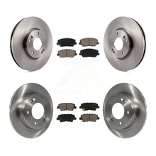 Charger l'image dans la galerie, Kit de rotors de frein à disque avant et arrière et plaquettes en céramique pour Hyundai Veloster 