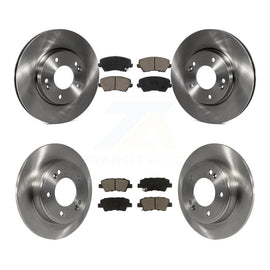 Front Rear Disc Brake Rotors And Ceramic Pad Kit For Hyundai Veloster Elantra GT