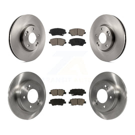 Kit de rotors de frein à disque avant et arrière et plaquettes en céramique pour Hyundai Veloster Tech SE 2016 