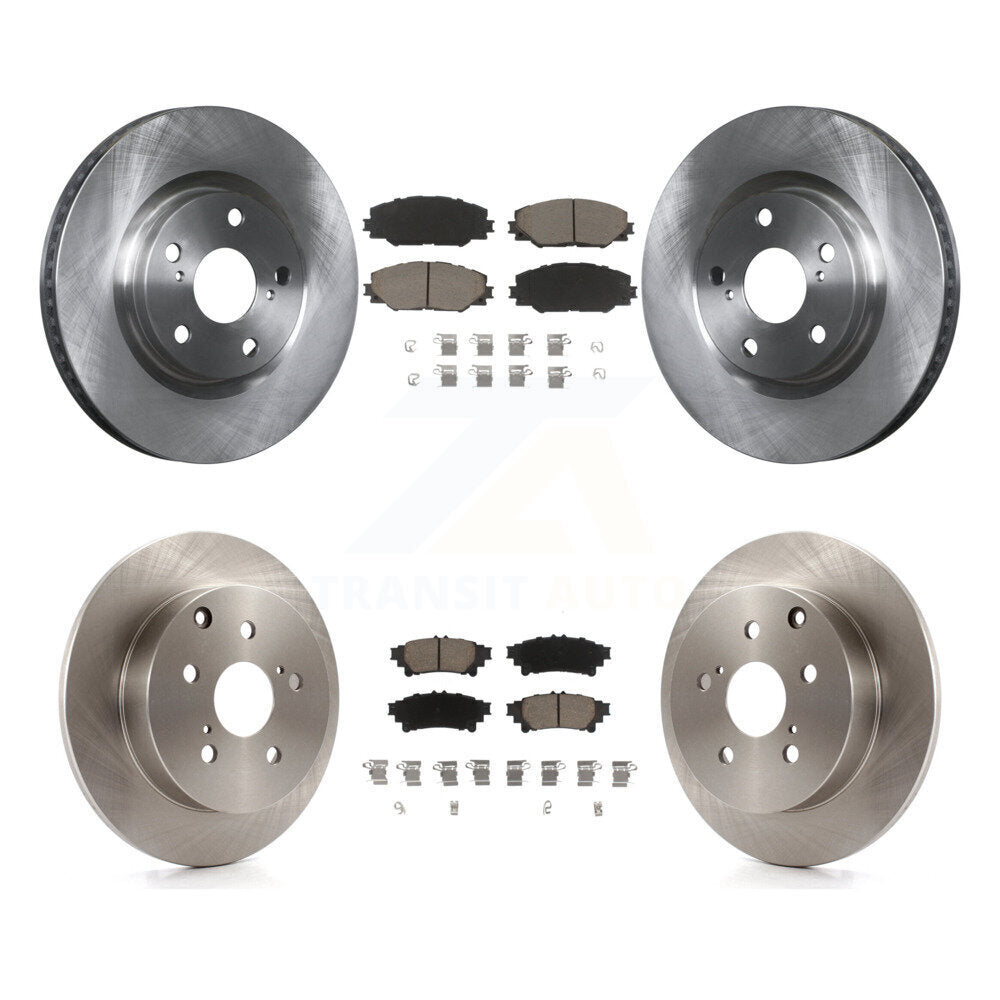 [Front+Rear] 2016-2020 Toyota Mirai Premium OE Brake Rotors & Ceramic Pads Kit For Max Braking
