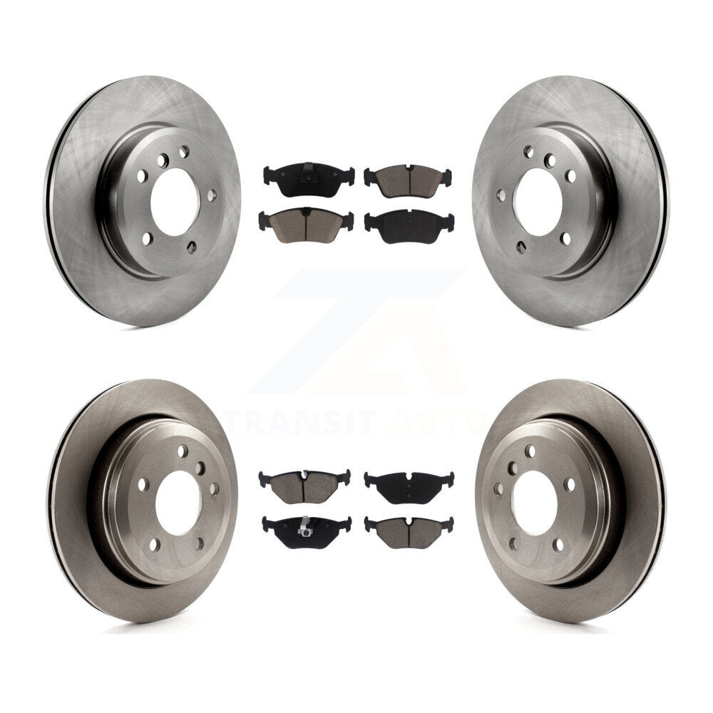 [Front+Rear] 2001-2005 BMW 325xi Premium OE Brake Rotors & Ceramic Pads Kit For Max Braking