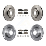 Front Rear Disc Brake Rotors And Ceramic Pads Kit For Hyundai Azera